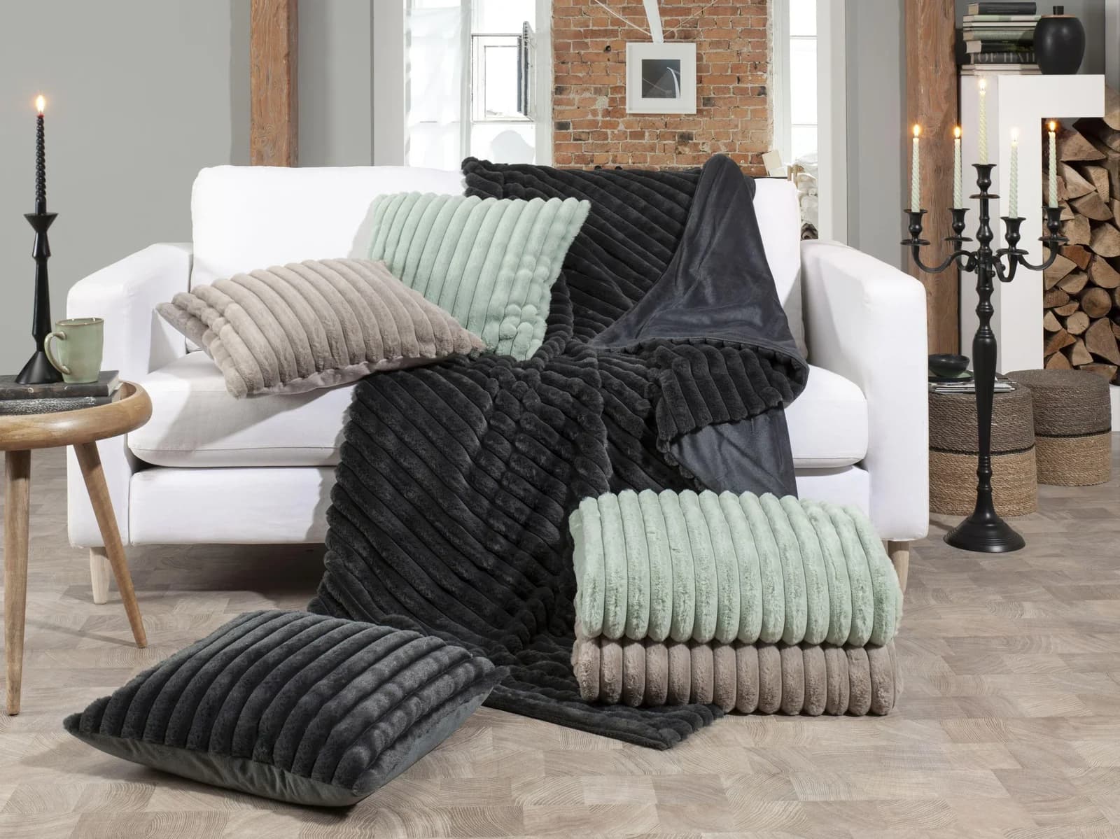 Casa Nova Wohndecke CORD Grau