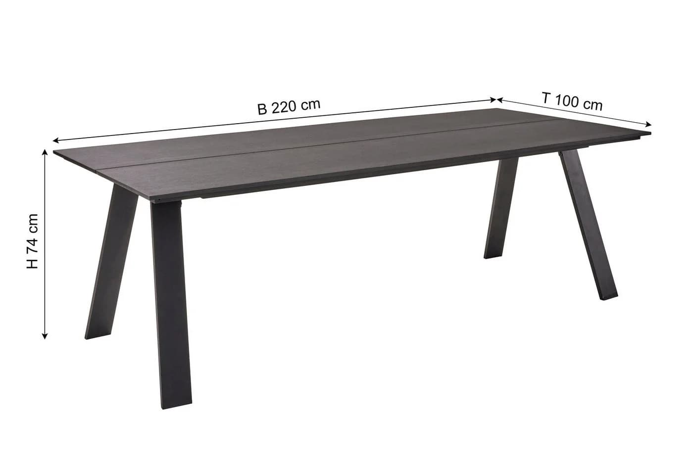 faee Gartentisch Tuno Schwarz Polywood Aluminium - Bild 3