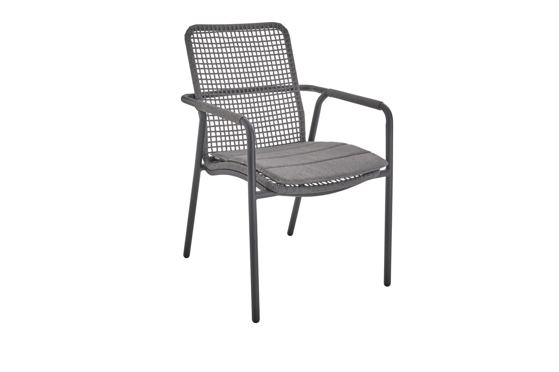 Stapelstuhl outdoor REPTON Grau Aluminium Kordel