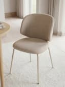 faee Polsterstuhl Livsglaede Stoff Beige/Grau Metallgestell Bild 1