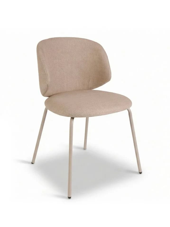 faee Polsterstuhl Livsglaede Stoff Beige/Grau Metallgestell - Bild 2