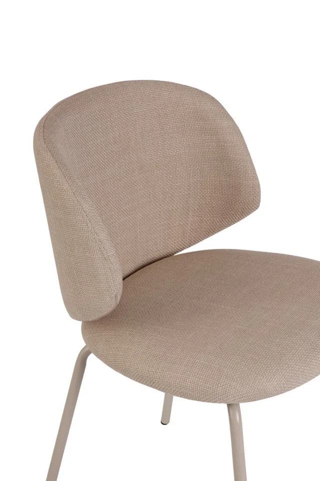 faee Polsterstuhl Livsglaede Stoff Beige/Grau Metallgestell - Bild 3
