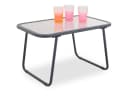 Outdoor Beistelltisch NOAH Grau/Beige Glas Stahl Bild 2