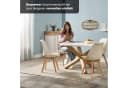 KHG Esszimmerstuhl Creme Skandi Look Massivholz Cord Bild 3