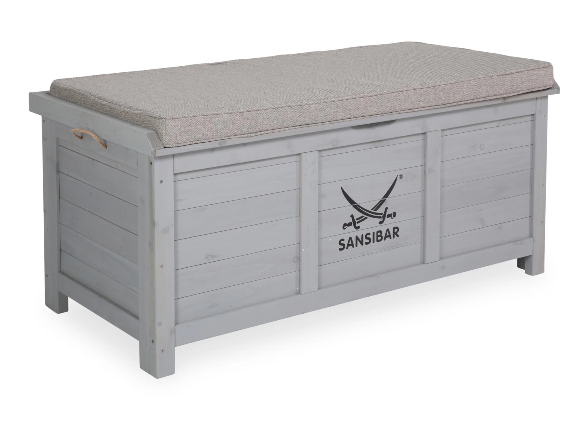 Gartentruhe SANSIBAR LAHOLM Grau 100% Tannenholz