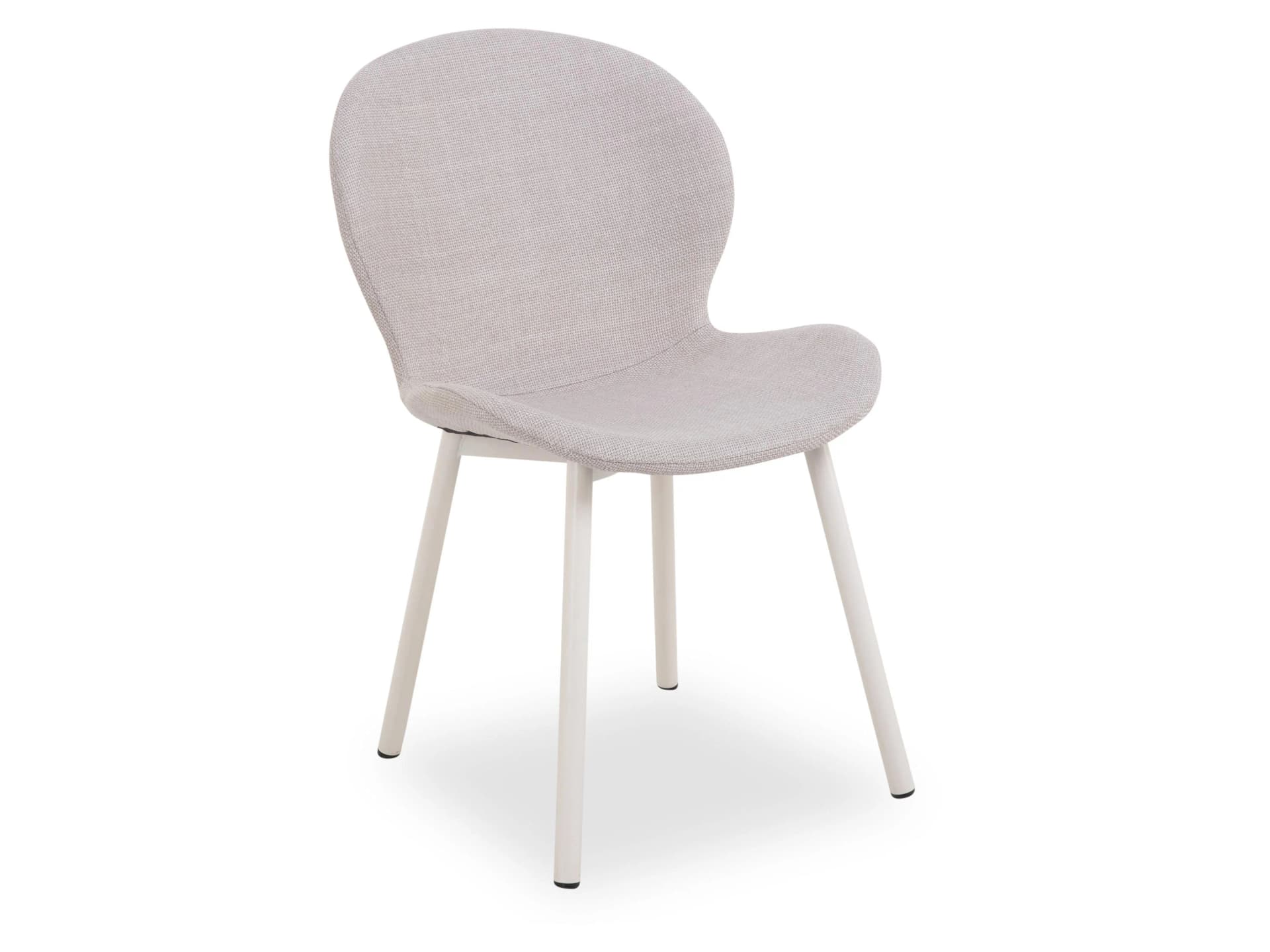Polsterstuhl HARPER HERCHMER - Beige mit weißem Gestell