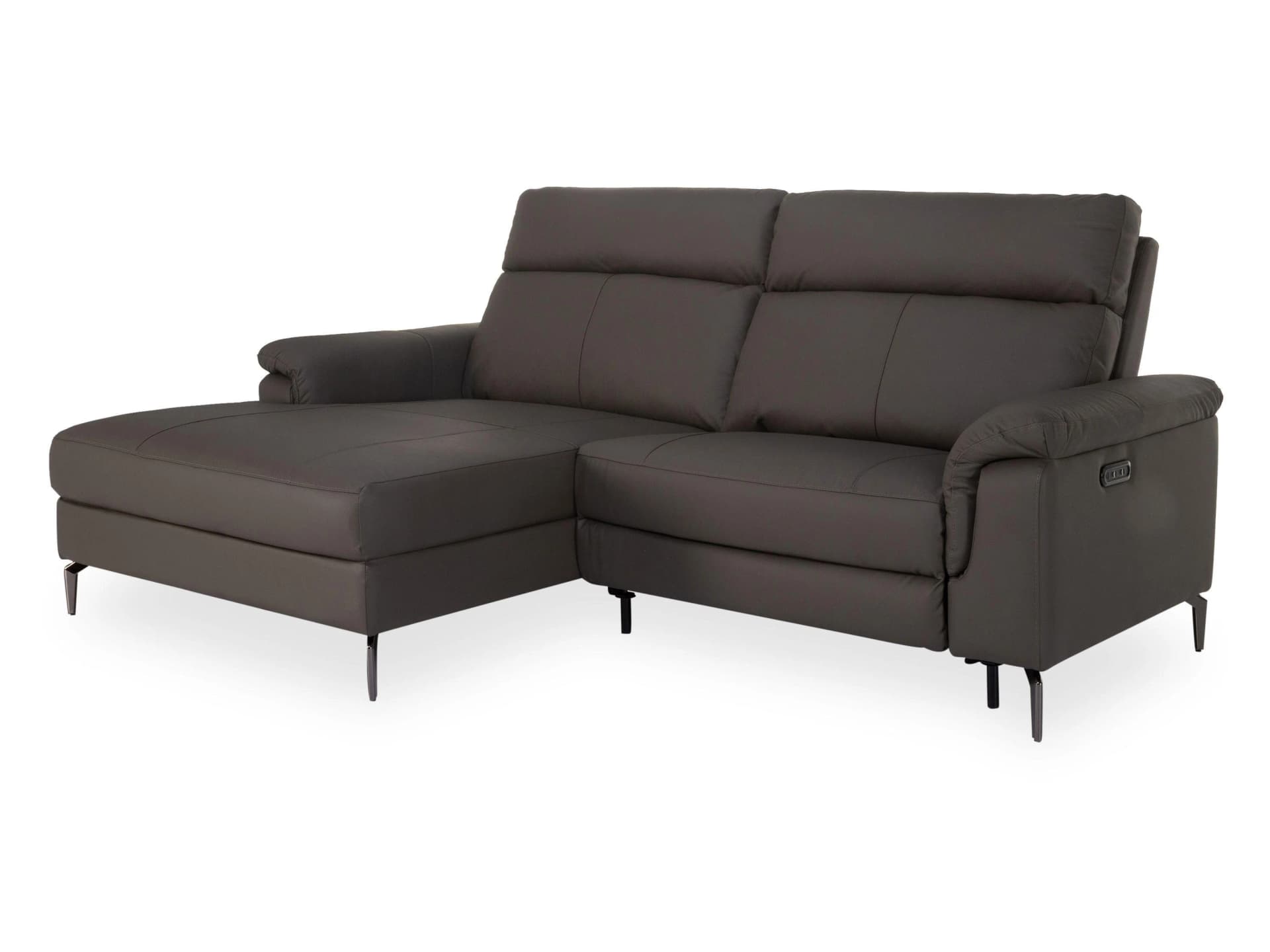 Ecksofa Tina Grau mit Relaxfunktion