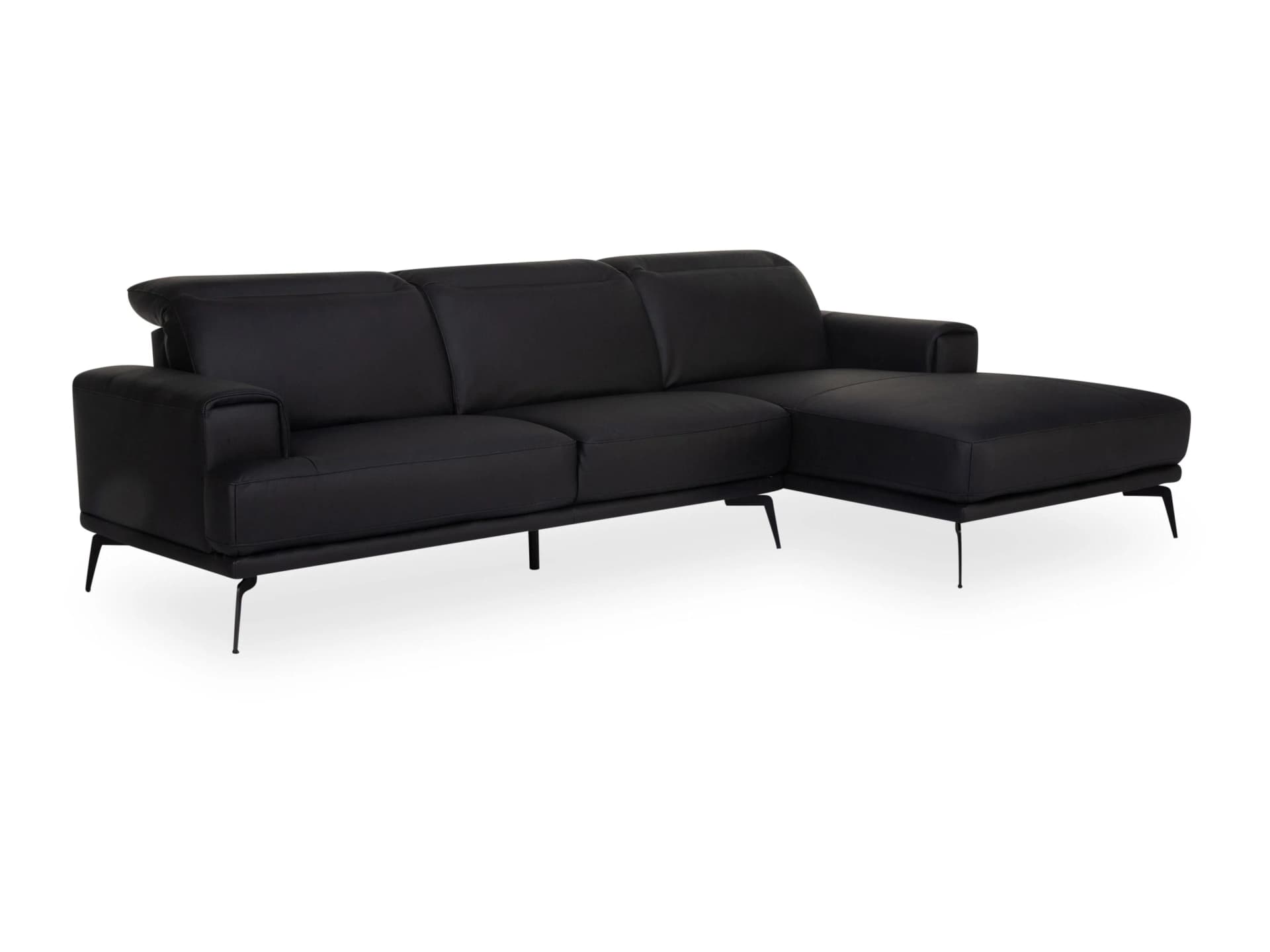 Polsterecke Harper Humera Leder Schwarz 2,5-Sitzer