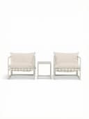 faee Gartenlounge-Set Procida Beige Stahl & Hartglas Bild 2