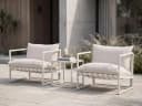 faee Gartenlounge-Set Procida Beige Stahl & Hartglas Bild 3
