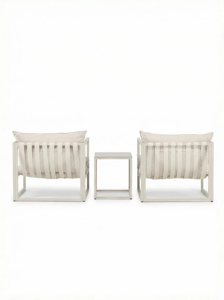 faee Gartenlounge-Set Procida Beige Stahl & Hartglas - Bild 4
