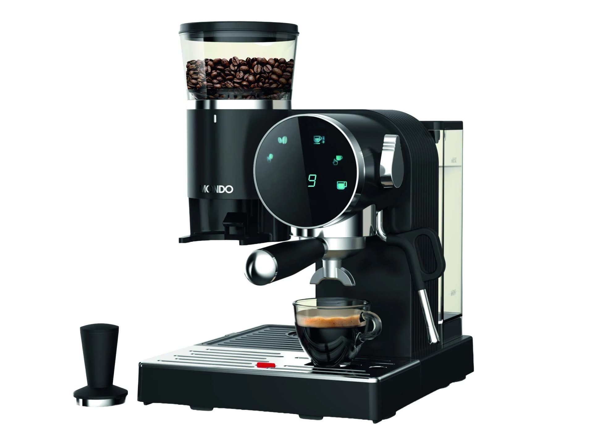 Siebträgermaschine Schwarz - Professionell mit Thermoblock
