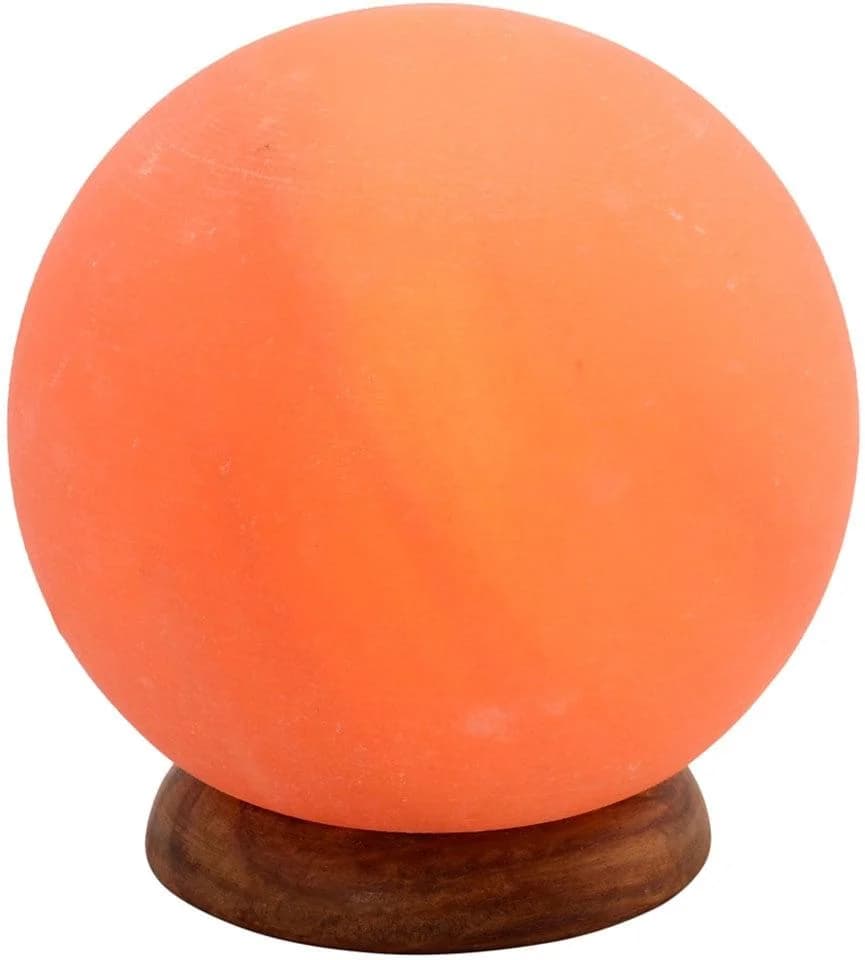 WAGNER LIFE DESIGN Salzkristall-Tischlampe "Planet" Orange
