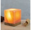 Himalaya Salt Dreams Salzkristall-Tischlampe Kubus Orange Bild 1