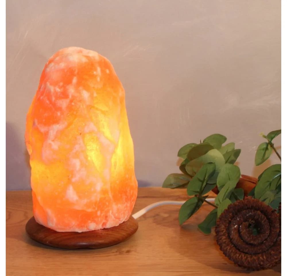 MY HOME Salzkristall-Tischlampe Sclassin Orange