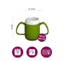 Ornamin Schnabelbecher 2-Henkel mit Trink-Trick und Aufsatz Lila Bild 1
