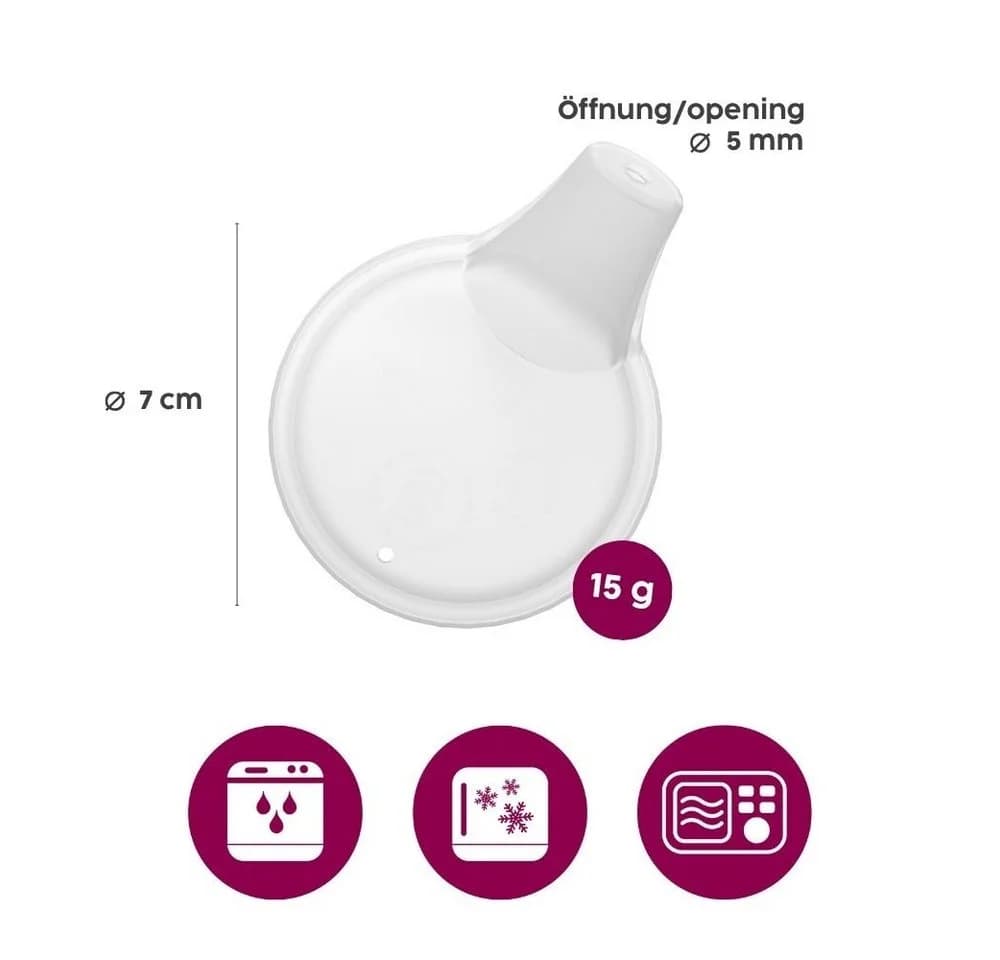 Ornamin Schnabelbecher 2er Set mit Schnabelaufsatz Transparent/Grün