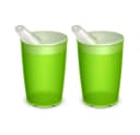 Ornamin Schnabelbecher 2er Set mit Schnabelaufsatz Transparent/Grün Bild 2