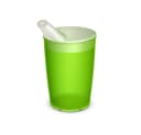 Ornamin Schnabelbecher 2er Set mit Schnabelaufsatz Transparent/Grün Bild 3