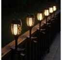 Harms Import LED Solarfackel Schwarz 6er Set mit Klemme Bild 1