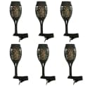 Harms Import LED Solarfackel Schwarz 6er Set mit Klemme Bild 2