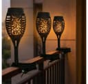 Harms Import LED Solarfackel Schwarz 6er Set mit Klemme Bild 3