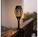 Harms Import LED Solarfackel Schwarz 6er Set mit Klemme Bild 5