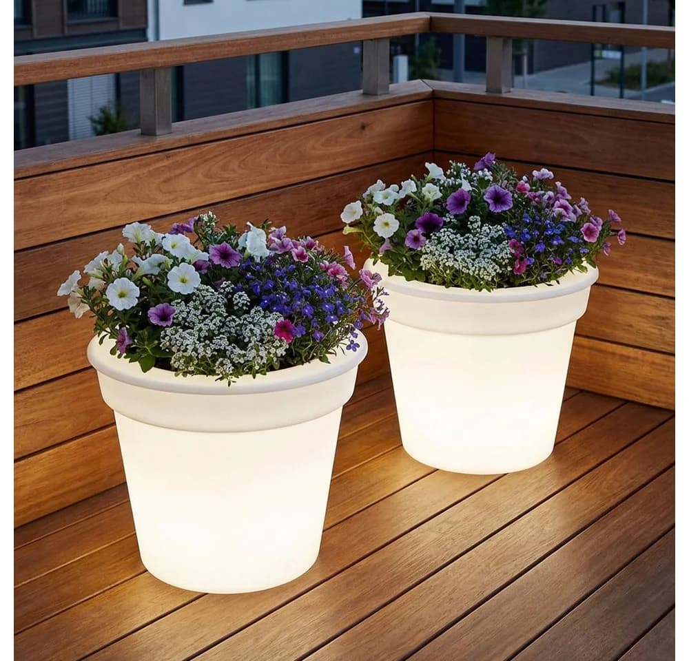 Harms Import Solar LED Gartenleuchte 2er Set Weiß - Bild 2