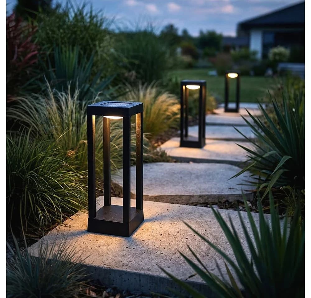 Harms Import LED Solarleuchte 2er Set Schwarz Warmweiß - Bild 4
