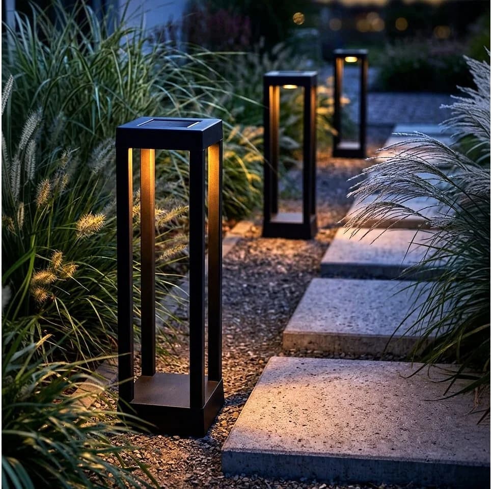 Harms Import LED Solarleuchte Schwarz 3er Set Warmweiß - Bild 2