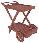 Garden Pleasure Servierwagen Toledo Braun Eukalyptus Rollwagen Bild 1