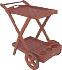Garden Pleasure Servierwagen Toledo Braun Eukalyptus Rollwagen Bild 2