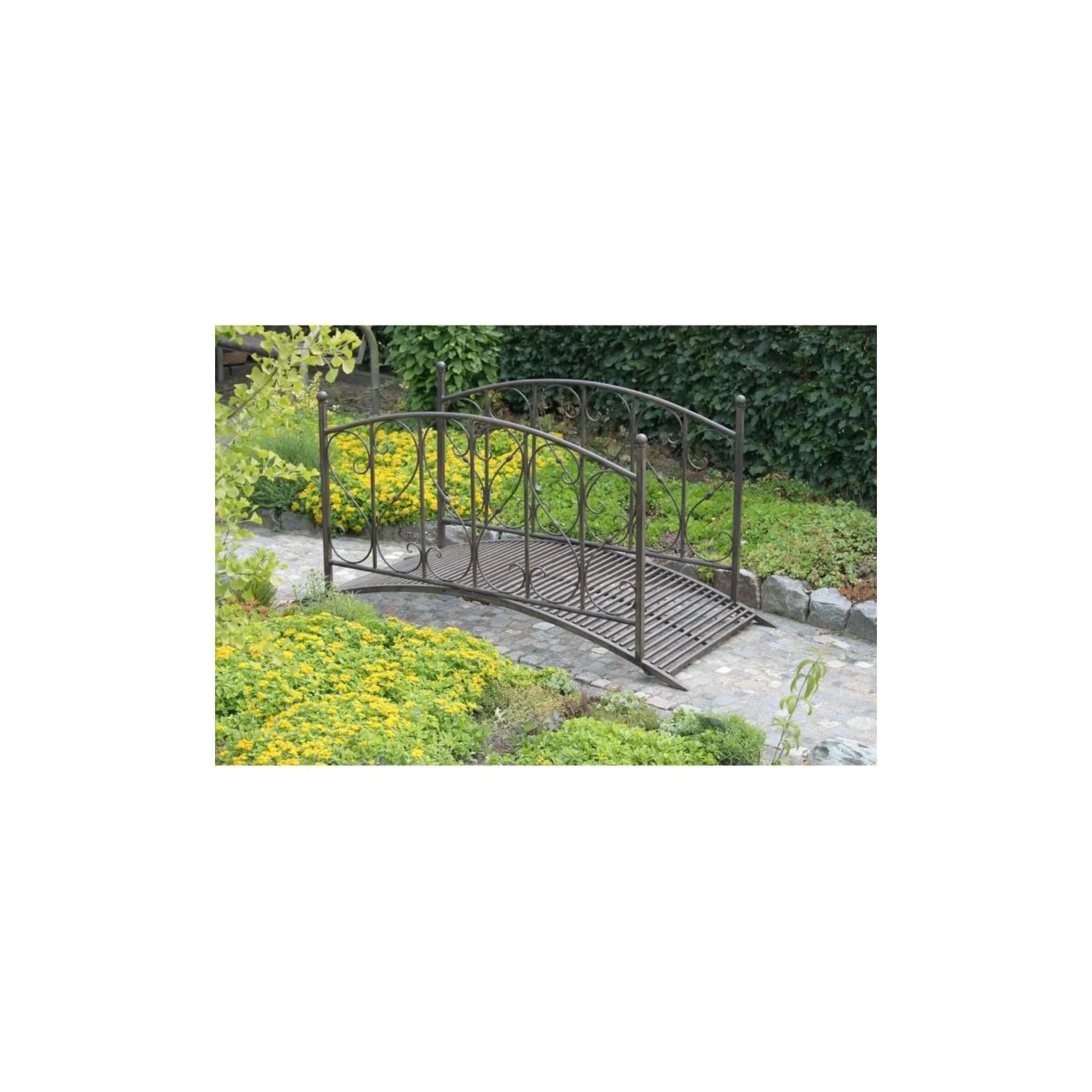 Garden Pleasure Gartenbrücke groß - Metallbrücke aus Eisen für Teich