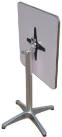 Garden Pleasure Bistro Tisch Quadratisch Silber Klappbar Bild 2