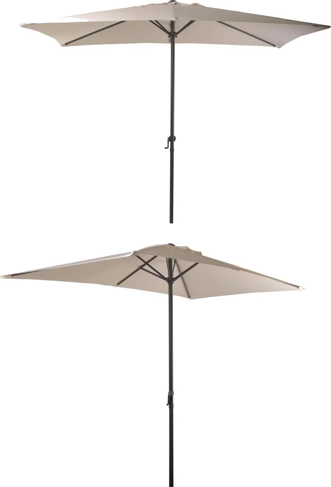 Garden Pleasure Sonnenschirm Beige Creme mit Handkurbel