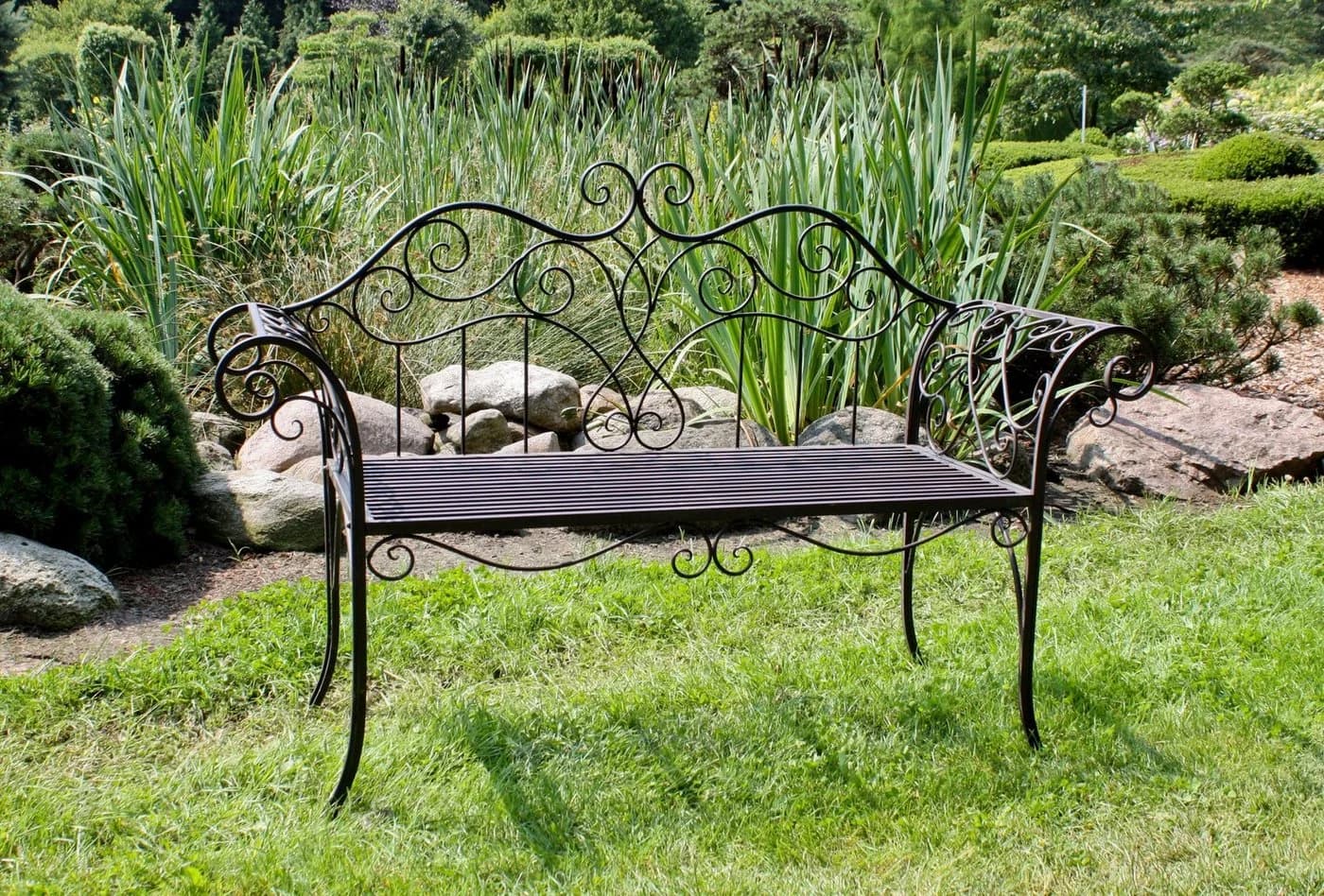 Garden Pleasure Gartenbank Janne Schwarz Stahl - Bild 2