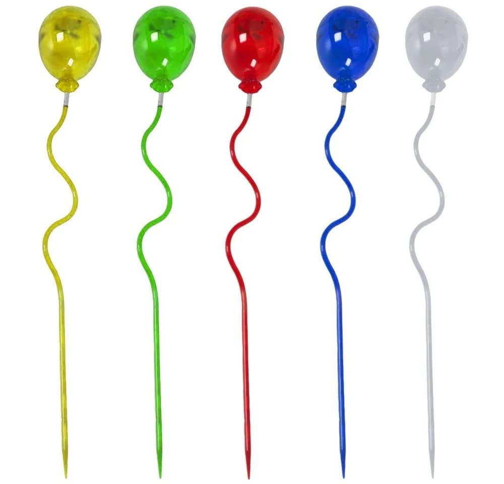 Harms Import LED Solarleuchte Luftballon 5-tlg. Bunt Warmweiß