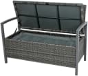 Garden Pleasure Gartenbank Ferrara Dunkelgrau mit Staufach Bild 2
