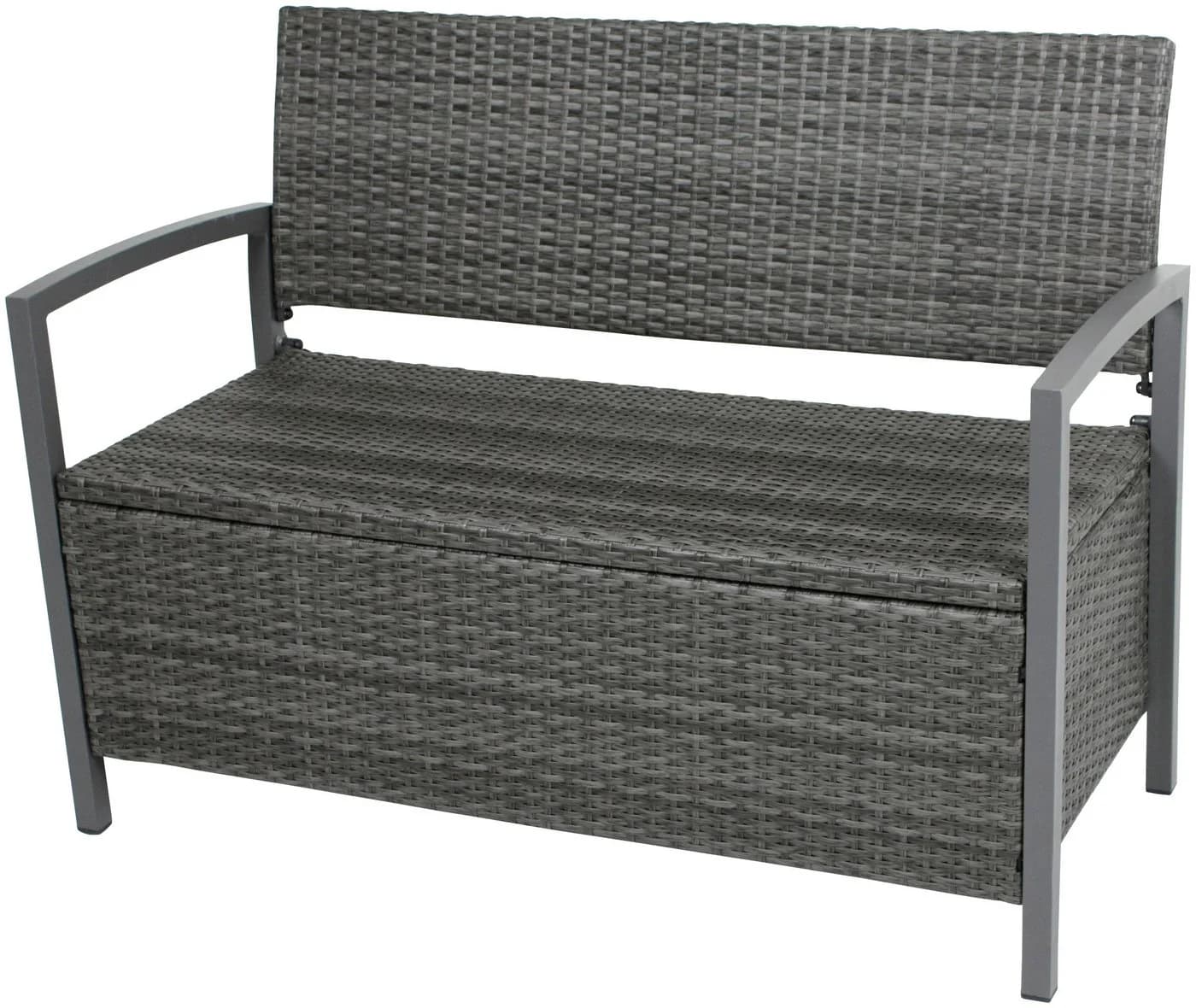 Garden Pleasure Gartenbank Ferrara Dunkelgrau mit Staufach - Bild 3