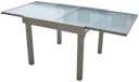 Garden Pleasure Ausziehtisch Lola Grau Aluminium Wellenglas Bild 4