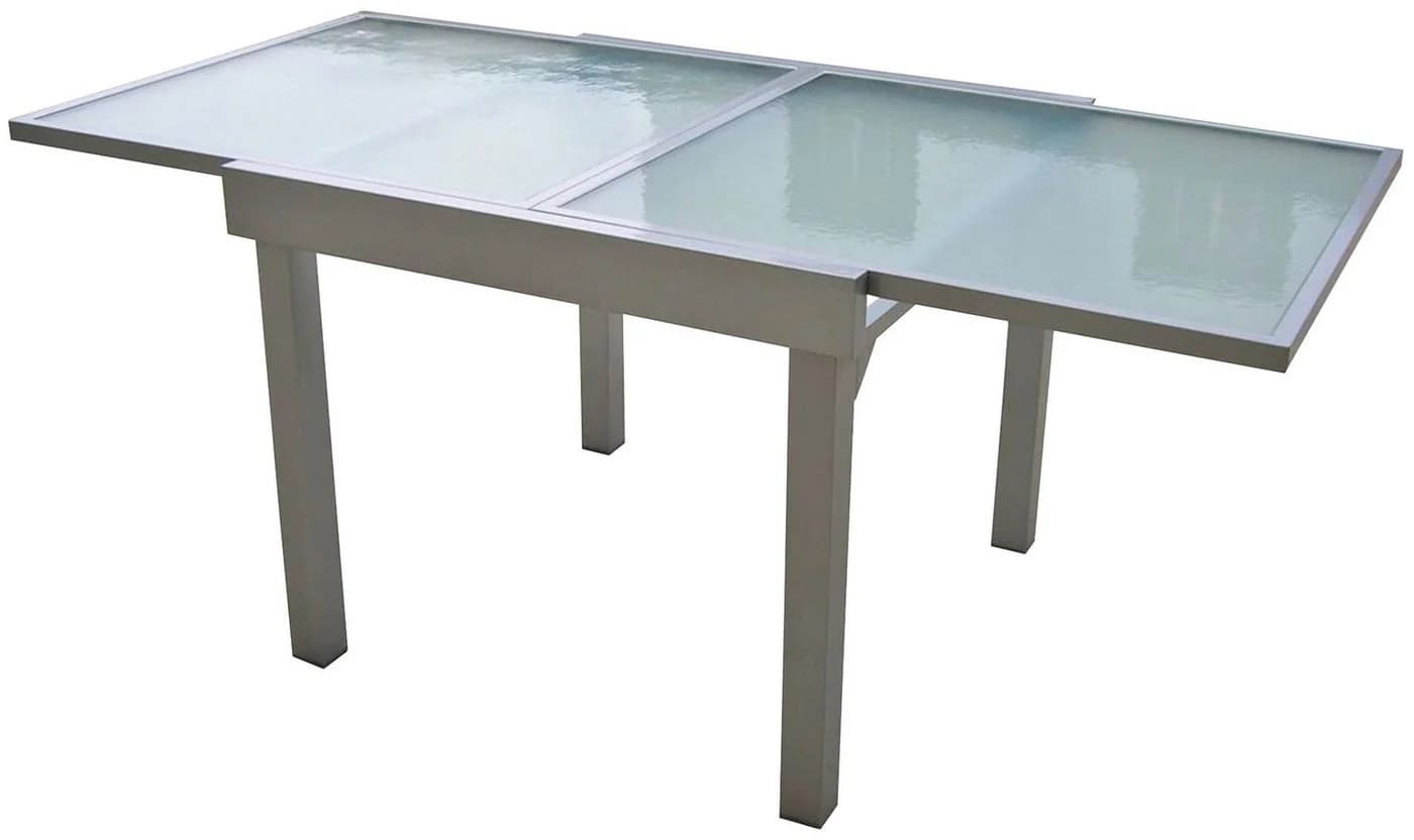Garden Pleasure Ausziehtisch Lola Grau Aluminium Wellenglas - Bild 5