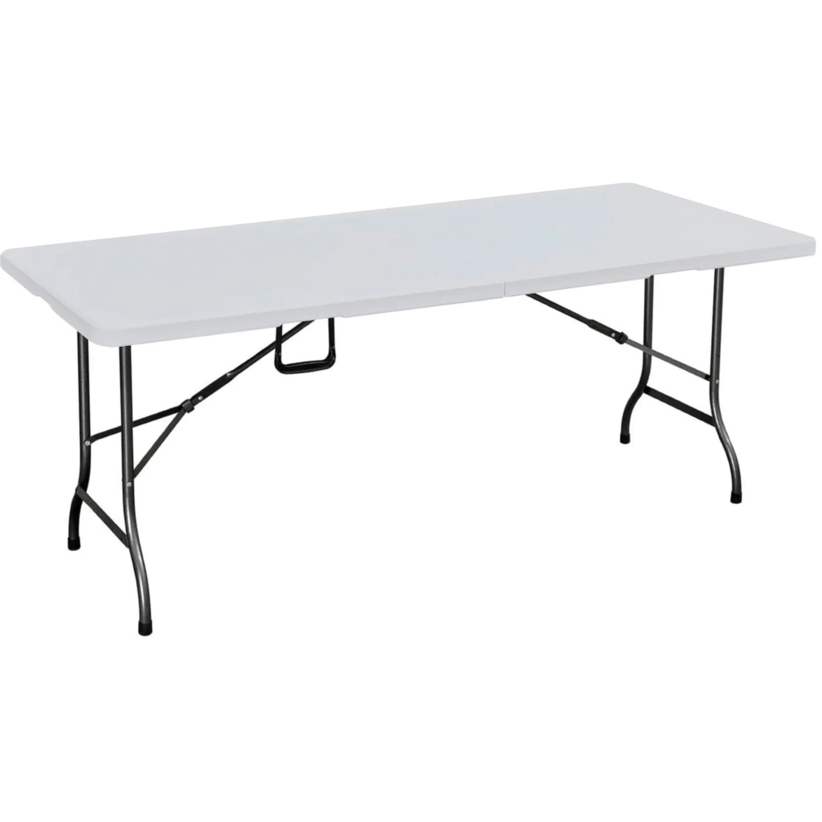 Garden Pleasure Gartentisch MUFARO Weiß Klappbar Kunststoff Stahl