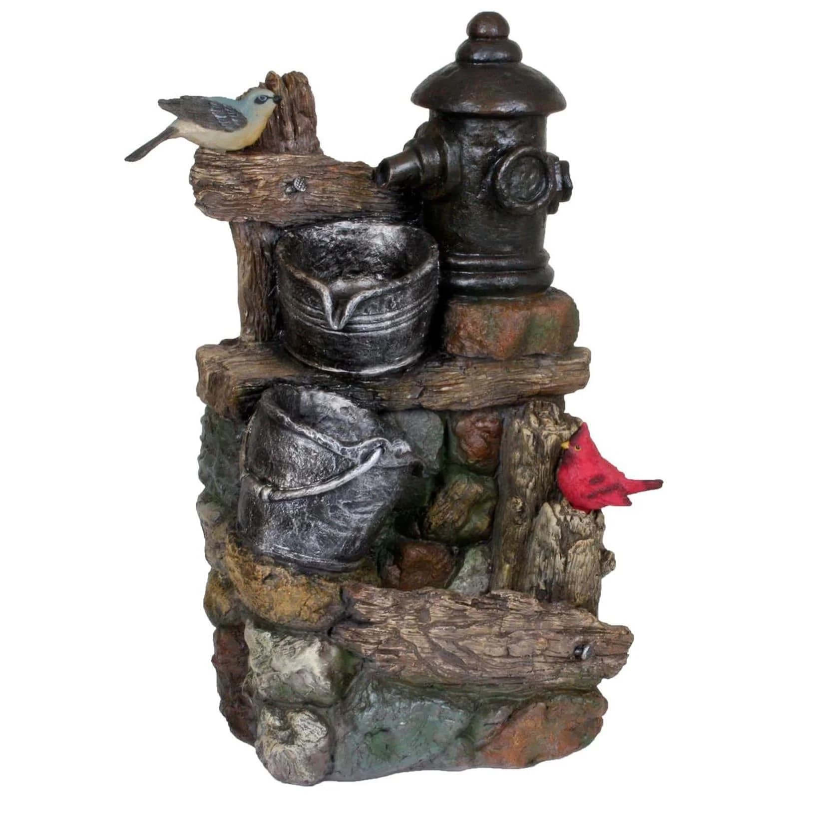Harms Import Brunnen METIS Holz-/Stein-Optik