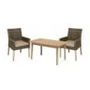Garden Pleasure Garten-Essgruppe NORVELL/PUEBLO 3-tlg. Braun Taupe Bild 1