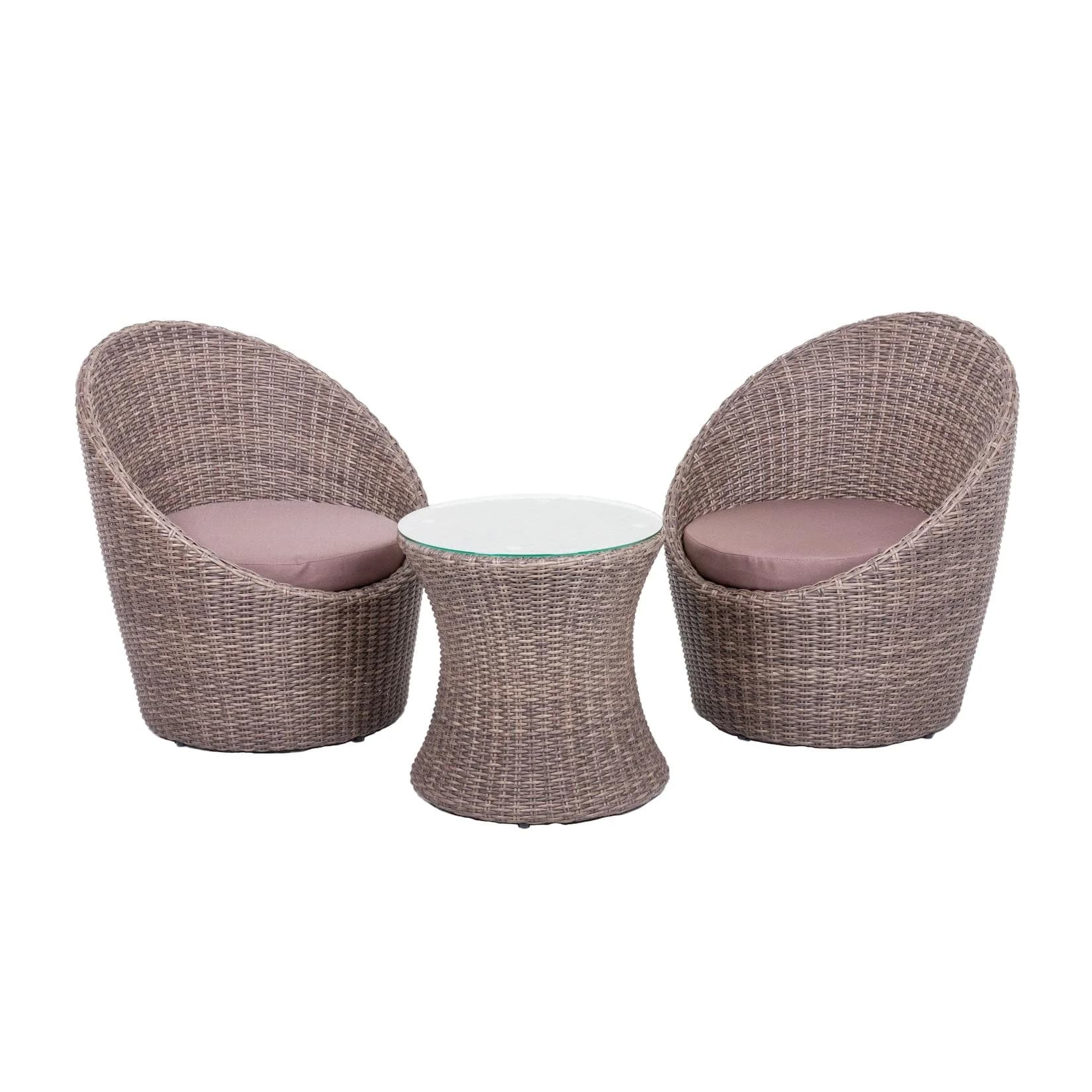 Garden Pleasure Garten-Essgruppe MARIBOR Braun Polyrattan
