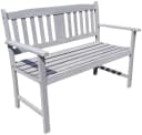 Garden Pleasure Gartenbank Stirling Grau Eukalyptus 2-Sitzer Bild 2