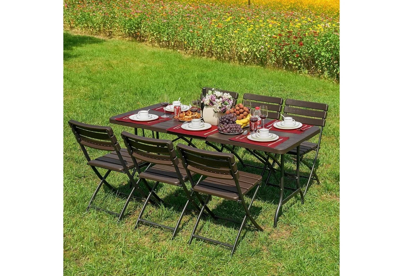 Garden Pleasure Klapptisch Tabora Schwarz Holzoptik - Bild 3