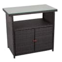 Garden Pleasure Sideboard PADUA Braun Glas Aluminium Bild 1