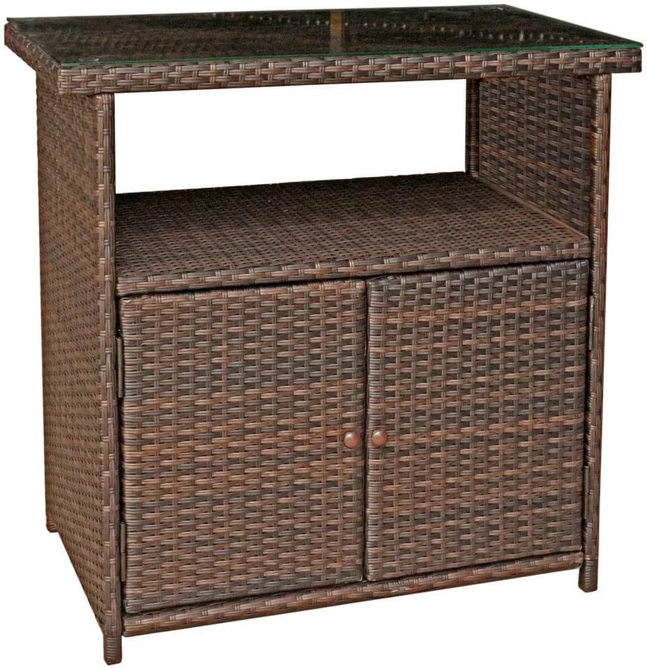 Garden Pleasure Sideboard PADUA Braun Glas Aluminium - Bild 3