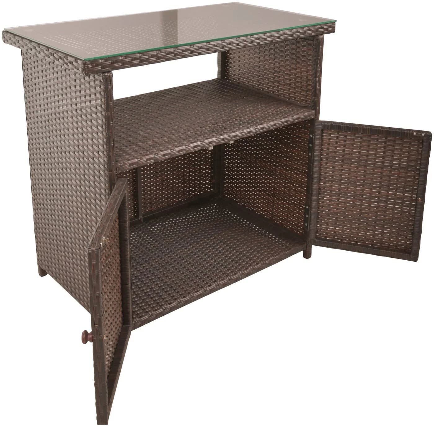 Garden Pleasure Sideboard PADUA Braun Glas Aluminium - Bild 5